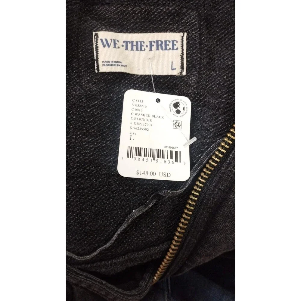 Free People We The Free What's Next Poncho Vest Jacket Hoodie Cotton L 282673 - Picture 9 of 9